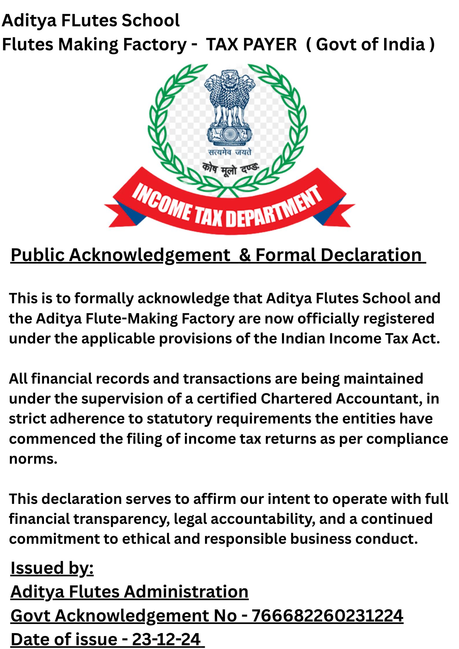 Income Tax Registration